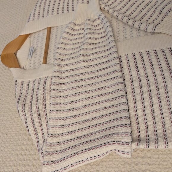 100% Cotton Nautical Stripe Open-Front Long Sleeve Cardigan - Picture 12 of 15